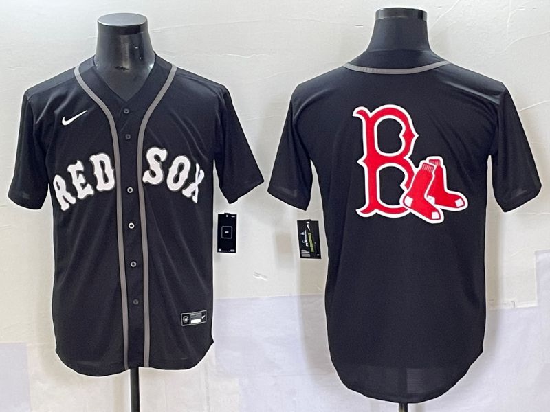 Men 2025 Boston Red Sox Blank Black Game Nike MLB Jersey style 7034